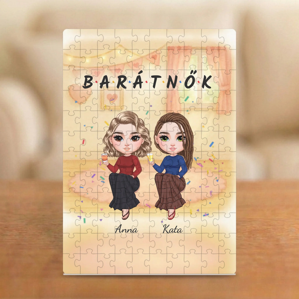 Barátnők örökre – barátnős puzzle 2–5 figurával és nevekkel