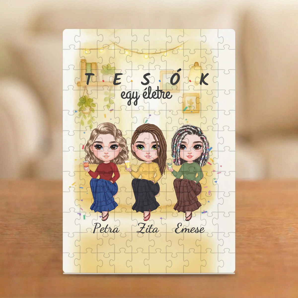 Tesók, egy életre – testvéres puzzle 2–5 figurával és nevekkel