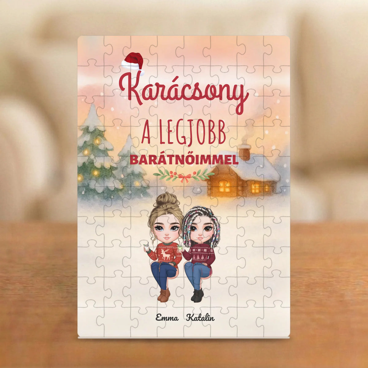 Karácsony a legjobb barátnőimmel – karácsonyi barátnős puzzle 2–5 figurával
