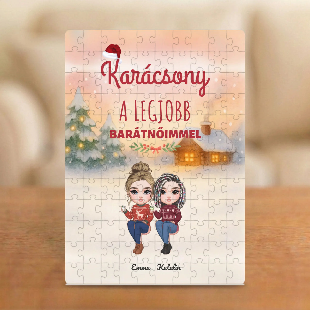 Karácsony a legjobb barátnőimmel – karácsonyi barátnős puzzle 2–5 figurával