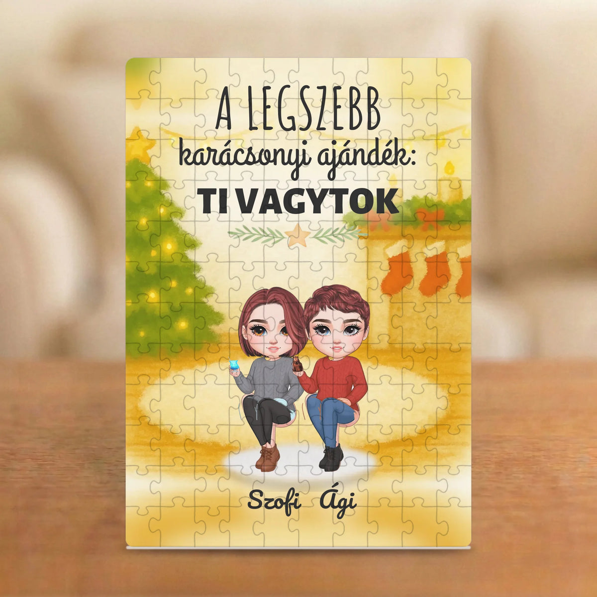 A legszebb karácsonyi ajándék: ti vagytok – barátnős puzzle 2–4 figurával