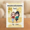 Boldog szülinapot, tesó! – puzzle két figurával és nevekkel