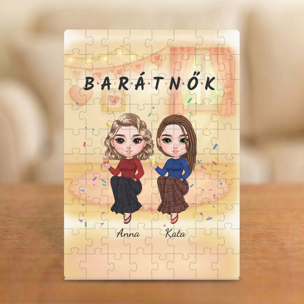 Barátnők örökre – barátnős puzzle 2–5 figurával és nevekkel