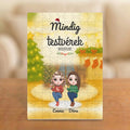 Mindig testvérek – karácsonyi testvéres puzzle 2–5 figurával és nevekkel